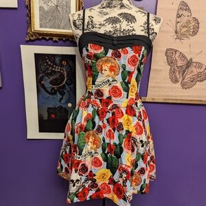 Hell Bunny Sugar Skulls Pinup Dress
